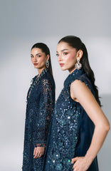 Mbroidered  Edition By Maria B Unstitched Chiffon Embroidered 3 Piece Suits - MBDWEF- D6 - Wedding Collection