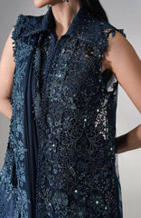 Mbroidered  Edition By Maria B Unstitched Chiffon Embroidered 3 Piece Suits - MBDWEF- D6 - Wedding Collection