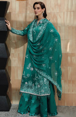 Chikankari By Qalamkar Unstitched Lawn Embroidered 3 Piece Suit - QLMCKL-07- Rogue- Summer Collection