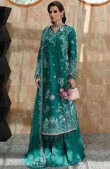 Chikankari By Qalamkar Unstitched Lawn Embroidered 3 Piece Suit - QLMCKL-07- Rogue- Summer Collection