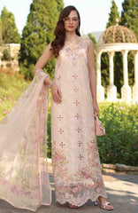 Noor Laserkari By Sadia Asad Unstitched Lawn Embroidered 3 Piece Suit - NSAHSL-7A-Florine- Summer Collection