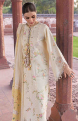 Flow Luxury by Crimson Unstitched Lawn Embroidered 3 Piece Suits -CRMFLXL-7A - Manifested Meadows -  Summer Collection