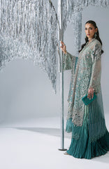 Mbroidered  Edition By Maria B Unstitched Chiffon Embroidered 3 Piece Suits - MBDWEF- D7 - Wedding Collection