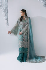 Mbroidered  Edition By Maria B Unstitched Chiffon Embroidered 3 Piece Suits - MBDWEF- D7 - Wedding Collection