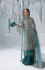 Mbroidered  Edition By Maria B Unstitched Chiffon Embroidered 3 Piece Suits - MBDWEF- D7 - Wedding Collection