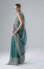 Mbroidered  Edition By Maria B Unstitched Chiffon Embroidered 3 Piece Suits - MBDWEF- D7 - Wedding Collection