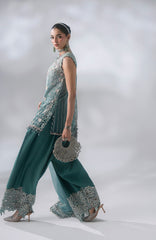 Mbroidered  Edition By Maria B Unstitched Chiffon Embroidered 3 Piece Suits - MBDWEF- D7 - Wedding Collection