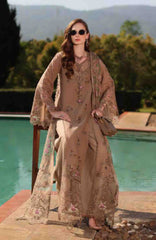 Noor Laserkari By Sadia Asad Unstitched Lawn Embroidered 3 Piece Suit - NSAHSL-8A-Selene- Summer Collection