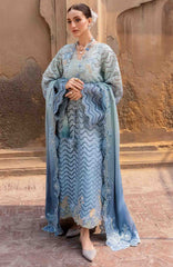 Flow Luxury by Crimson Unstitched Lawn Embroidered 3 Piece Suits -CRMFLXL-8A - Obre Love -  Summer Collection