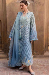 Flow Luxury by Crimson Unstitched Lawn Embroidered 3 Piece Suits -CRMFLXL-8A - Obre Love -  Summer Collection