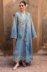 Flow Luxury by Crimson Unstitched Lawn Embroidered 3 Piece Suits -CRMFLXL-8A - Obre Love -  Summer Collection