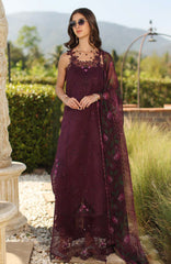 Noor Laserkari By Sadia Asad Unstitched Lawn Embroidered 3 Piece Suit - NSAHSL-8B-Selene- Summer Collection