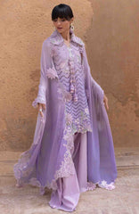 Flow Luxury by Crimson Unstitched Lawn Embroidered 3 Piece Suits -CRMFLXL-8B - Ombre Love -  Summer Collection