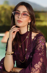 Noor Laserkari By Sadia Asad Unstitched Lawn Embroidered 3 Piece Suit - NSAHSL-8B-Selene- Summer Collection