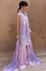 Flow Luxury by Crimson Unstitched Lawn Embroidered 3 Piece Suits -CRMFLXL-8B - Ombre Love -  Summer Collection