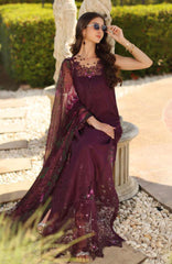 Noor Laserkari By Sadia Asad Unstitched Lawn Embroidered 3 Piece Suit - NSAHSL-8B-Selene- Summer Collection