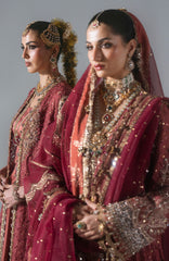 Mbroidered  Edition By Maria B Unstitched Chiffon Embroidered 3 Piece Suits - MBDWEF- D8 - Wedding Collection