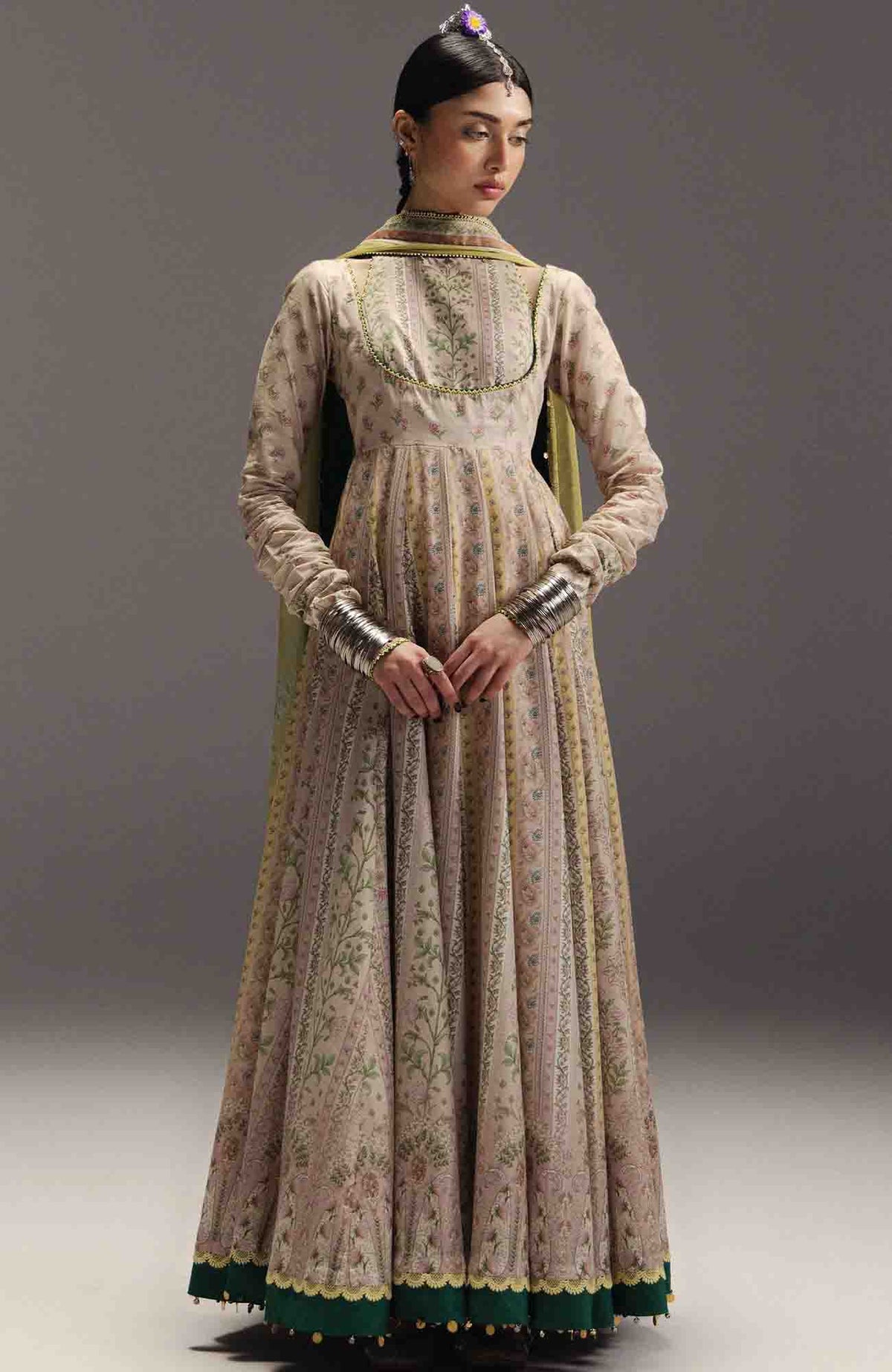 Anarkali by Zara Shahjahan Unstitched Lawn Embroidered 3 Piece Suits - ZSJAKILXL-08- Hoorain-  Summer Collection
