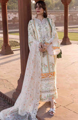 Flow Luxury by Crimson Unstitched Lawn Embroidered 3 Piece Suits -CRMFLXL-9A - Sun-Kissed Letter-  Summer Collection