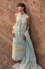 Flow Luxury by Crimson Unstitched Lawn Embroidered 3 Piece Suits -CRMFLXL-9B - Sun-Kissed Letter-  Summer Collection