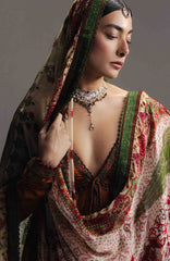 Anarkali by Zara Shahjahan Unstitched Lawn Embroidered 3 Piece Suits - ZSJAKILXL-09- Zara Fashan Summer Collection