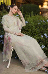 Noor Laserkari By Sadia Asad Unstitched Lawn Embroidered 3 Piece Suit - NSAHSL-2B-Aloura- Summer Collection