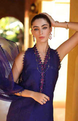 Noor Laserkari By Sadia Asad Unstitched Lawn Embroidered 3 Piece Suit - NSAHSL-2A-Aloura- Summer Collection