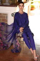 Noor Laserkari By Sadia Asad Unstitched Lawn Embroidered 3 Piece Suit - NSAHSL-2A-Aloura- Summer Collection
