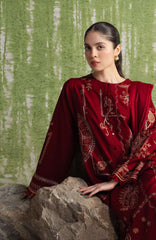 Coco  By Zara Shahjahan Unstitched Khaddar Embroidered 3 Piece Suit - CCZSKRDW-10A- DIBA- Winter Collection