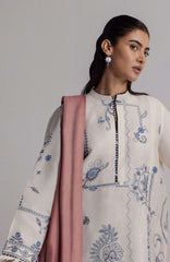 Coco  By Zara Shahjahan Unstitched Khaddar Embroidered 3 Piece Suit - CCZSKRDW-10B- DIBA- Winter Collection