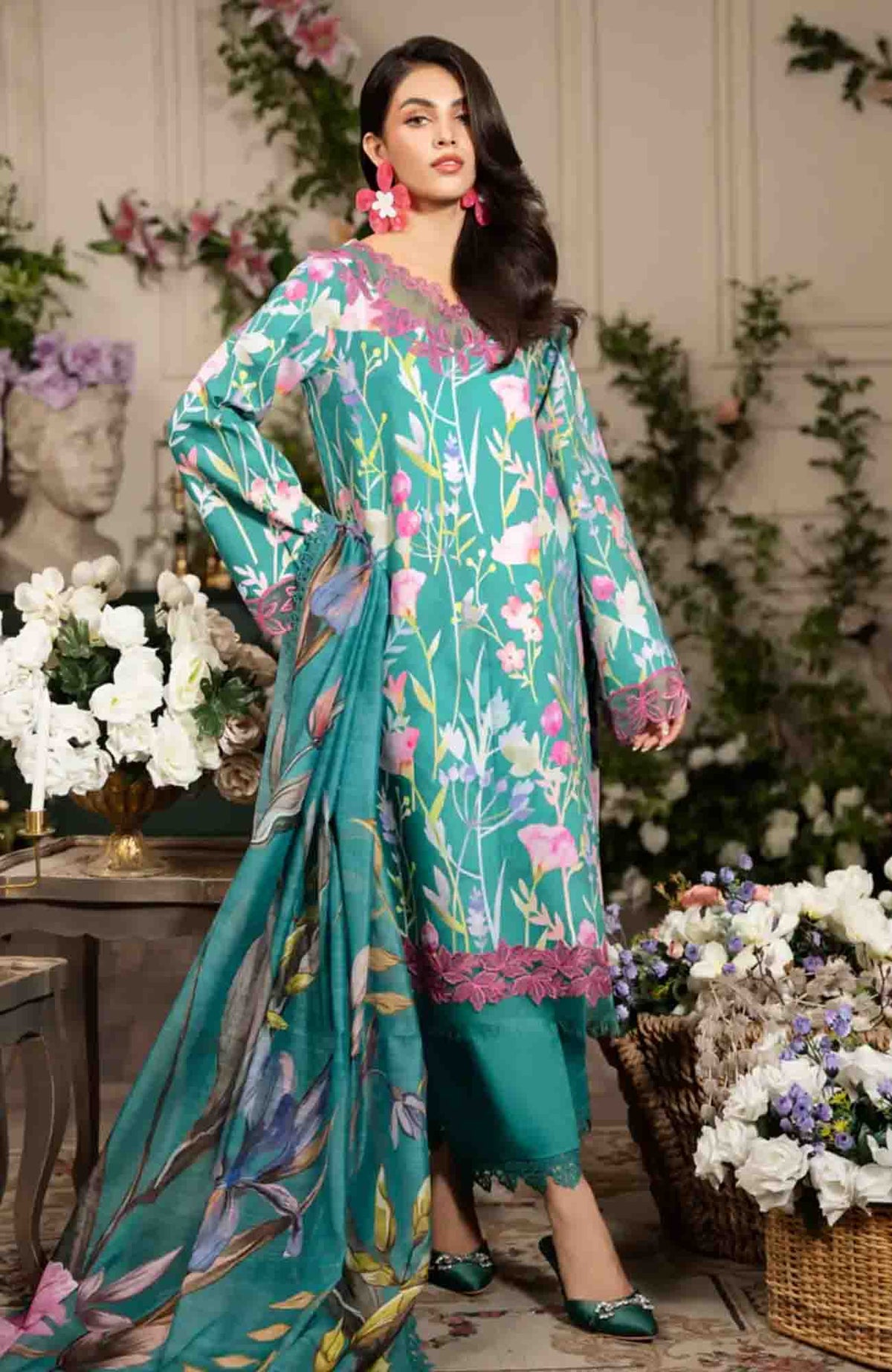 Lifestyle Emb Edit'24 by Rang Rasiya Unstitched Lawn Embroidered 3 Piece Suit -RRLFS24L-14- Summer Collection