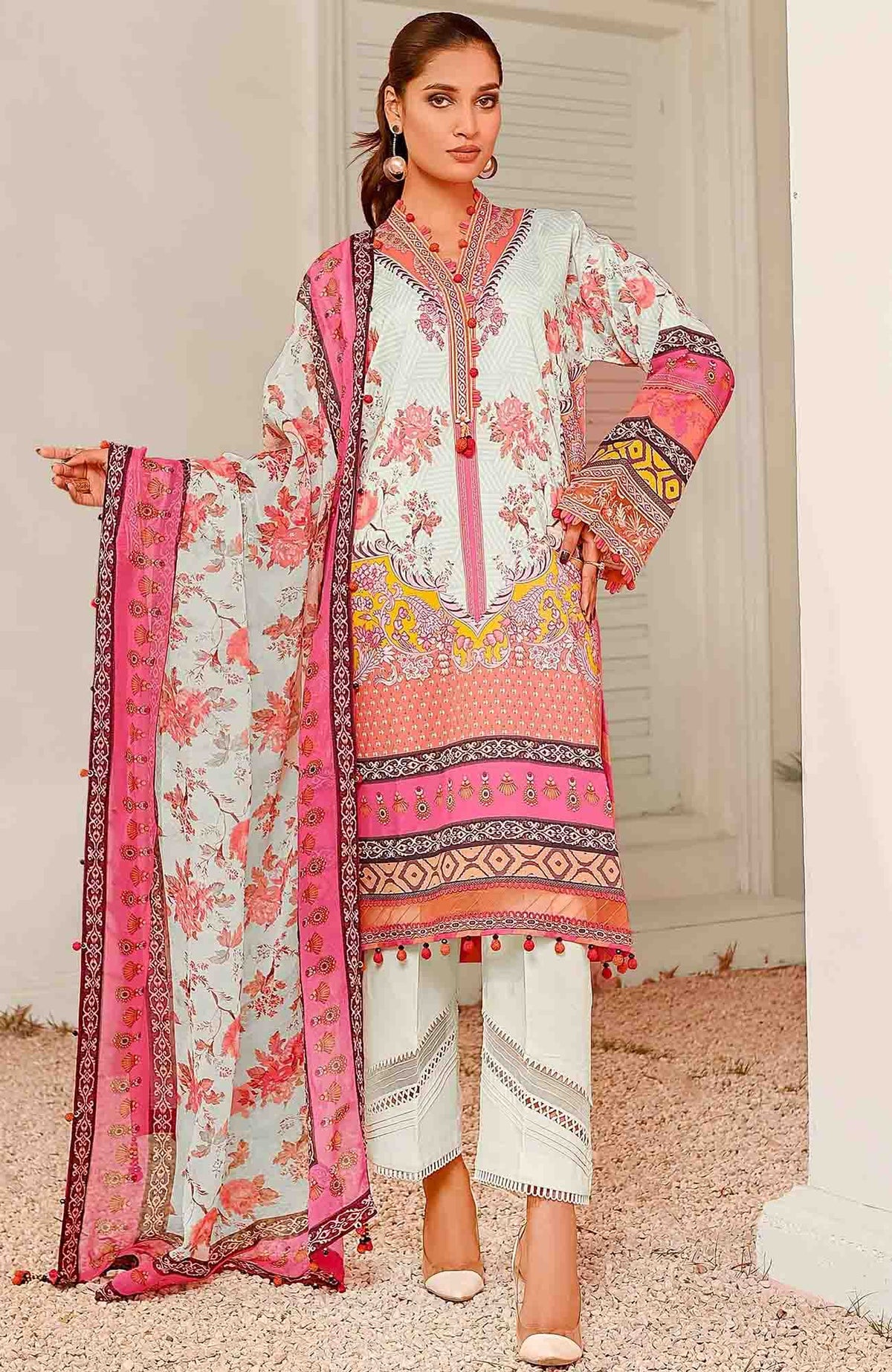 Viva Prints by Anaya Kiran Chaudhry Unstitched Printed Lawn 3Piece Suit- ANYVP23L-03- TALIA- Summer Collection