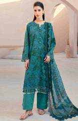 Mausummery Unstitched  Lawn Embroidered  Printed 3 Piece Suit Vol-1 MUSV1EPL-04 - Emerald - Summer Collection