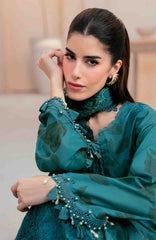 Mausummery Unstitched  Lawn Embroidered  Printed 3 Piece Suit Vol-1 MUSV1EPL-04 - Emerald - Summer Collection
