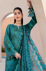 Mausummery Unstitched  Lawn Embroidered  Printed 3 Piece Suit Vol-1 MUSV1EPL-04 - Emerald - Summer Collection