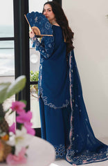 Sahil By Qalamkar Unstitched Lawn Embroidered 3 Piece Suit - QLMSL016 - Esma - Summer Collection