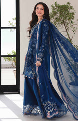 Sahil By Qalamkar Unstitched Lawn Embroidered 3 Piece Suit - QLMSL016 - Esma - Summer Collection