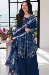 Sahil By Qalamkar Unstitched Lawn Embroidered 3 Piece Suit - QLMSL016 - Esma - Summer Collection
