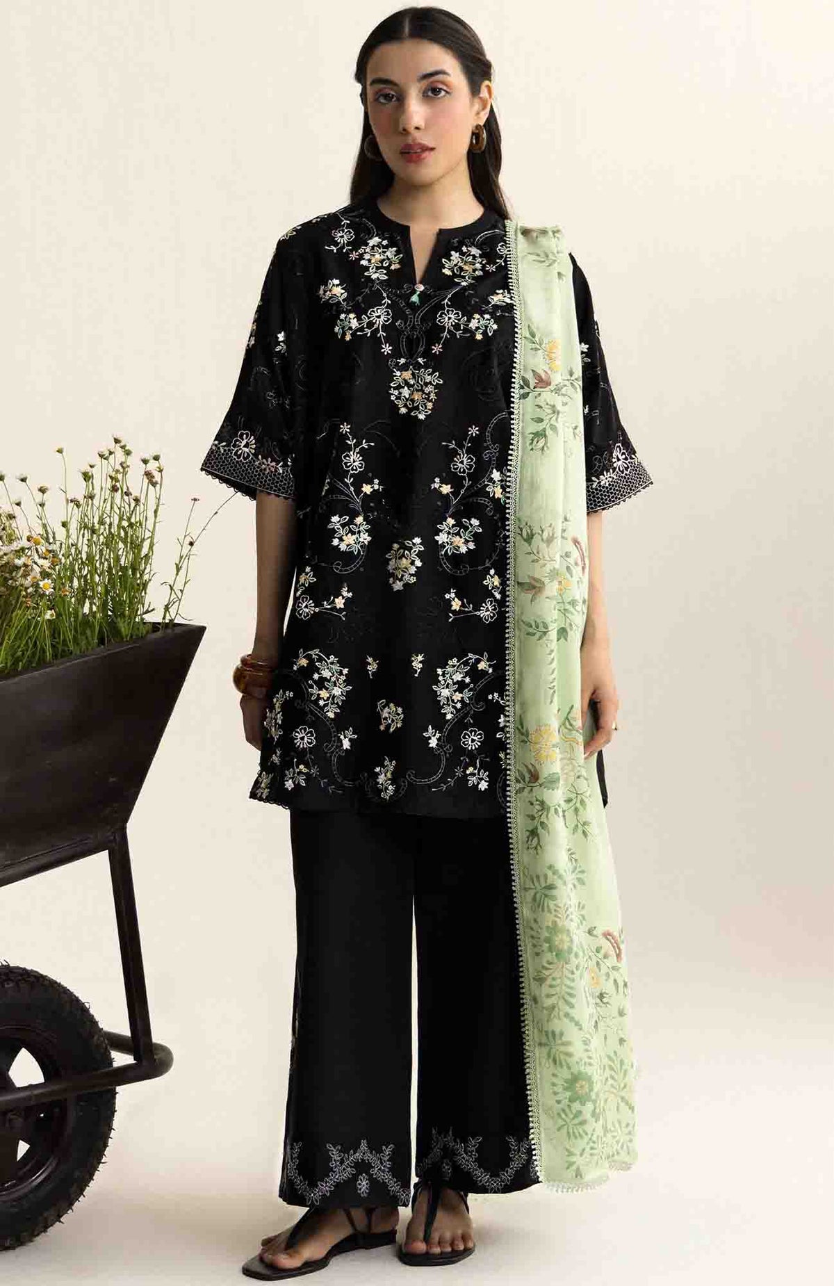 Coco Lawn Edit II by Zara Shahjahan Unstitched  Lawn Embroidered 3 Piece Suit -CCZSEDLII-10A - Eira- Summer Collection