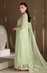 Luxe By Azure Unstitched Chiffon Embroidered 3 Piece Suit  - AZLUXL- 165- Fairy Fern  - Summer Collection