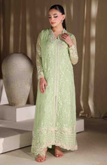 Luxe By Azure Unstitched Chiffon Embroidered 3 Piece Suit  - AZLUXL- 165- Fairy Fern  - Summer Collection