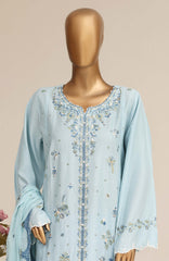 Luxury Embroidered by Sadabhar Stitched Embroidered 3 Piece Suit - SDBSBLEL-04- Festive Collection