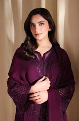 Luxe By Azure Unstitched Chiffon Embroidered 3 Piece Suit  - AZLUXL- 171- Garnelle  - Summer Collection
