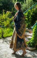 Broadway  Echoes of Registan By Mushq  Unstitched Embroidered Jacquard 3 Piece Suit -MSQBDWY- GILDED ARCH- Winter Collection