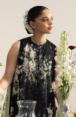 Coco Prints Drop-Two By Zara Shahjahan Unstitched Lawn Printed 3 Piece Suit - CCZSDIILP-1B- Haru - Summer Collection
