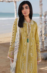 Sahil By Qalamkar Unstitched Lawn Embroidered 3 Piece Suit - QLMSL07 - Hira - Summer Collection