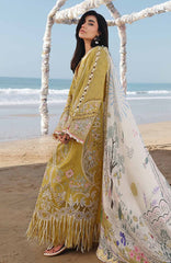 Sahil By Qalamkar Unstitched Lawn Embroidered 3 Piece Suit - QLMSL07 - Hira - Summer Collection