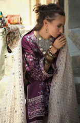 Beneath The Skies of Bukhara By Hemline Mushq Unstitched Embroidered 3 Piece Suit - MQHMBSBW- WINTER CARAVAN- Winter Collection