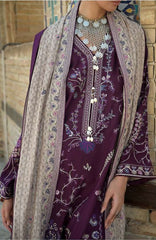 Beneath The Skies of Bukhara By Hemline Mushq Unstitched Embroidered 3 Piece Suit - MQHMBSBW- WINTER CARAVAN- Winter Collection