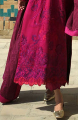Beneath The Skies of Bukhara By Hemline Mushq Unstitched Embroidered 3 Piece Suit - MQHMBSBW- DUSK WHISPER- Winter Collection